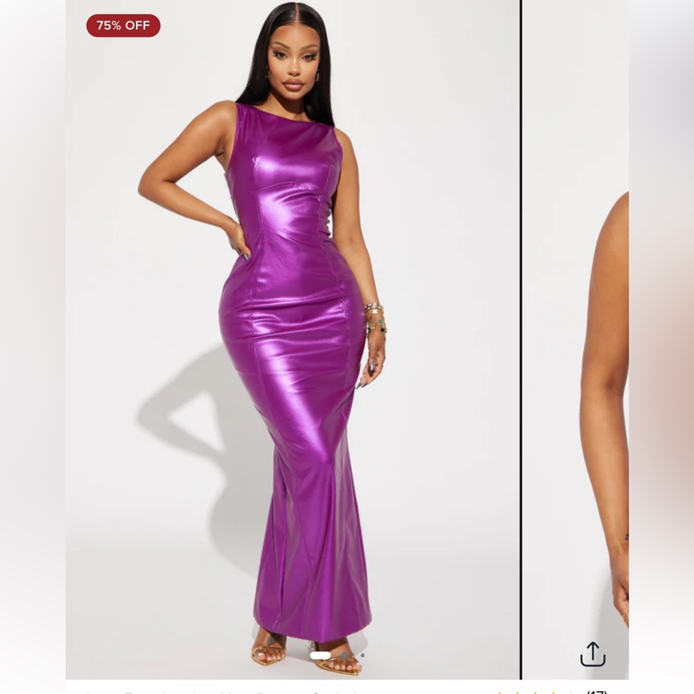 Fashion Nova Leather Maxi Dress